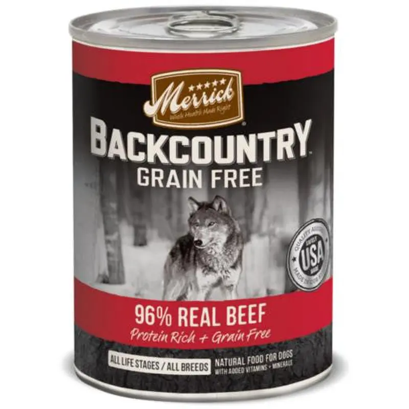 Merrick Backcountry 96% Real Beef Recipe Dog 12/12.7oz 