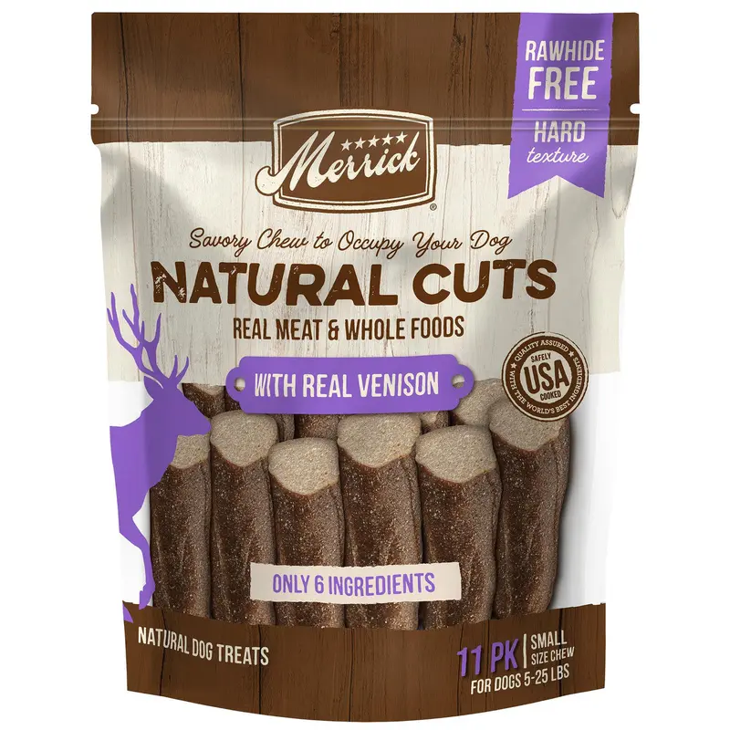 Merrick Natural Cuts with Real Venison Small Chew  11 ct