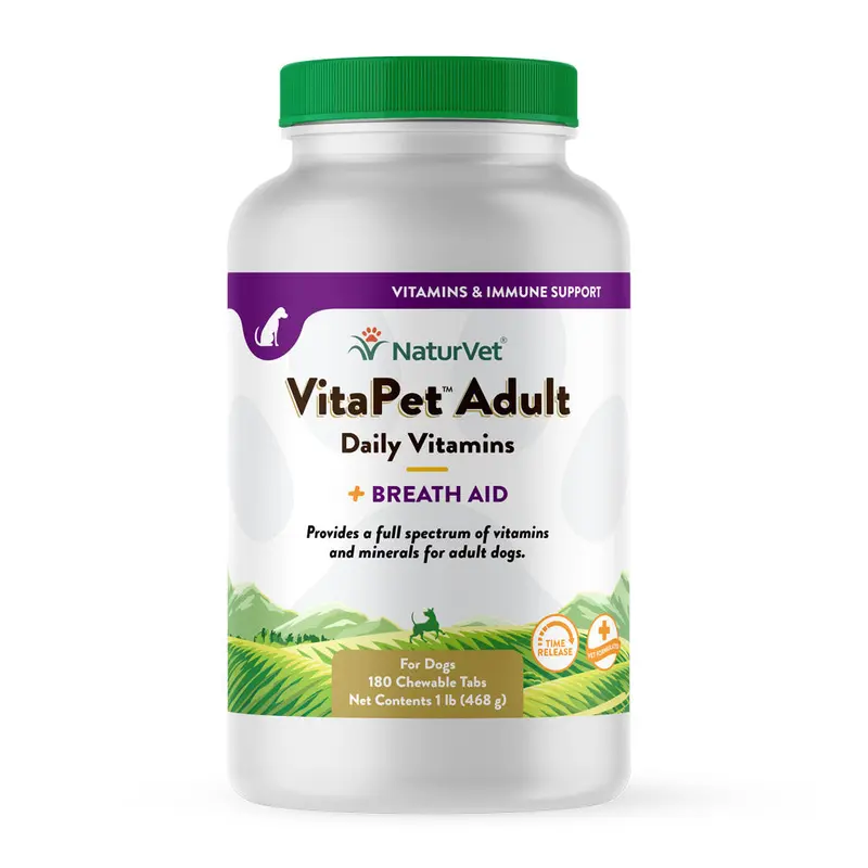 Naturvet Vitapet Adut Daily Vitamins Chewable Tablets 180ct