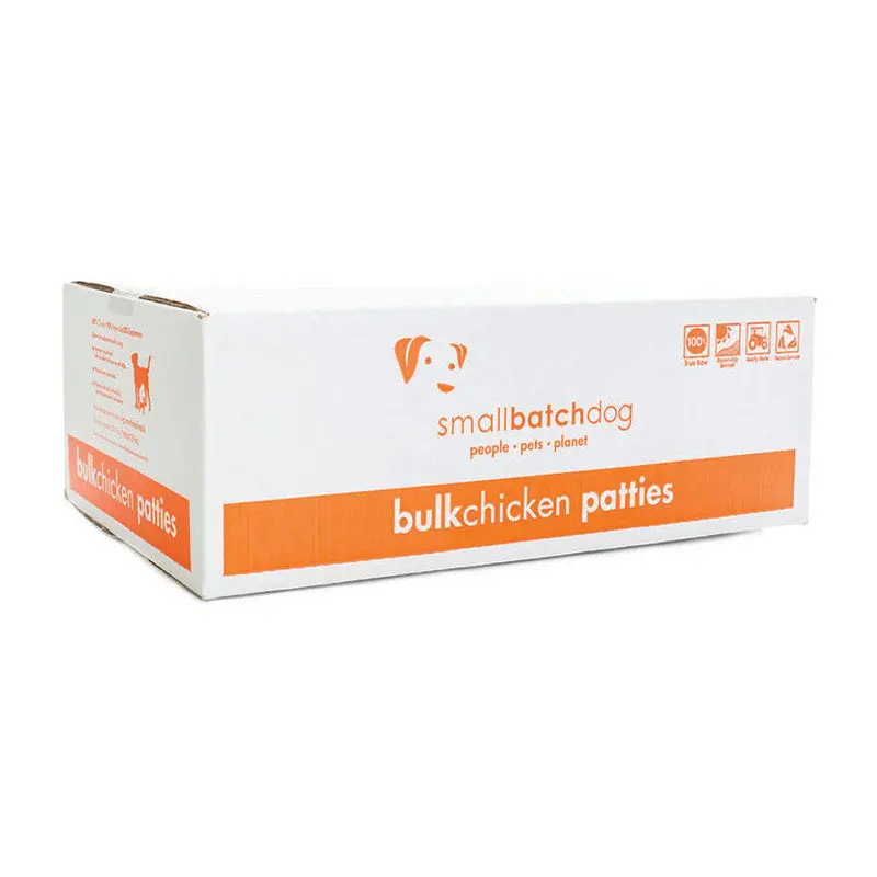 SMALLBATCH DOG FROZEN CHICKEN PATTIES 18LB 