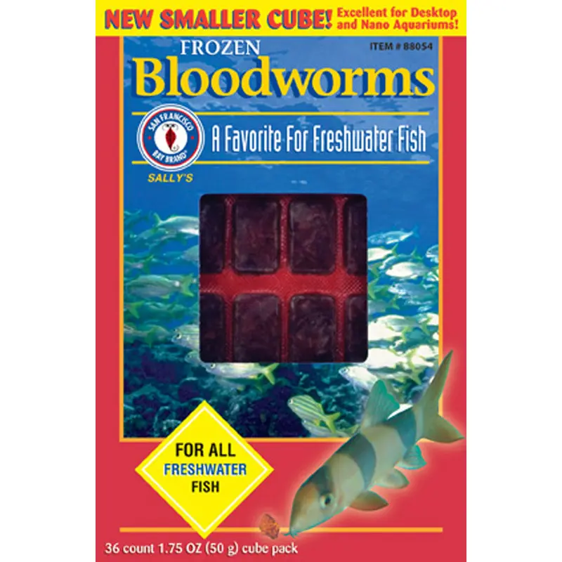 San Francisco Bloodworms Frozen Fish Food 1.75 oz SD-5