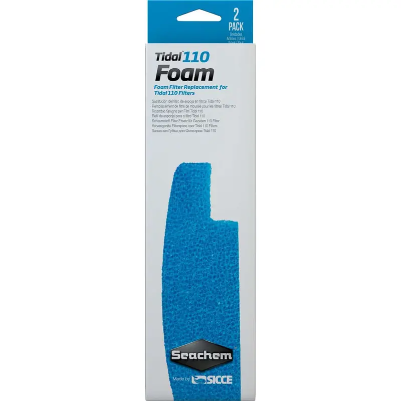 Seachem Tidal Foam Sponge For Tidal 110 Filters Blue 2 Pack