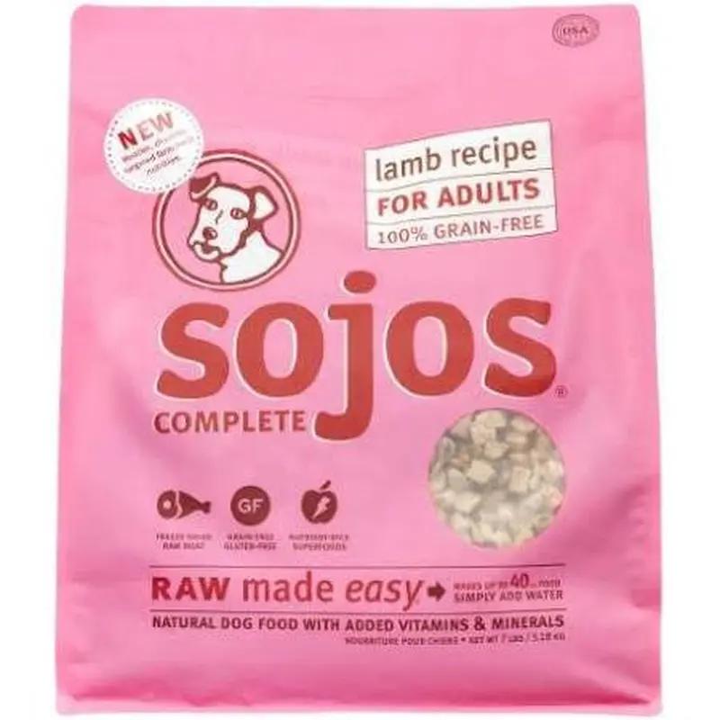 Sojos Complete Adult Dog Food - Lamb 7lb 