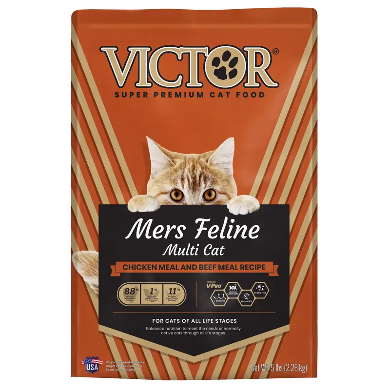 Victor Super Premium Dog Food Mer's Classic Feline Dry Cat Food Chicken & Beef 5lb