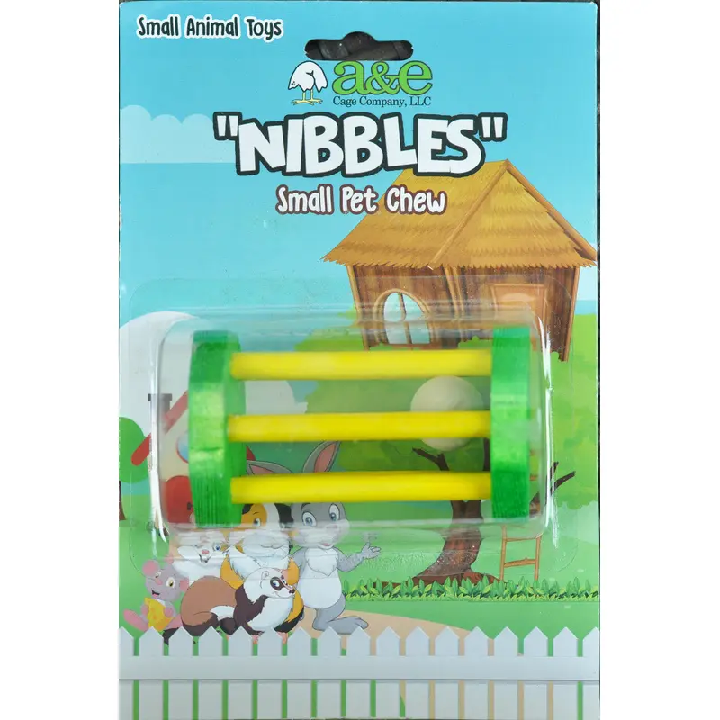 A & E Cages Wooden Barrel Small Animal Chew Toy