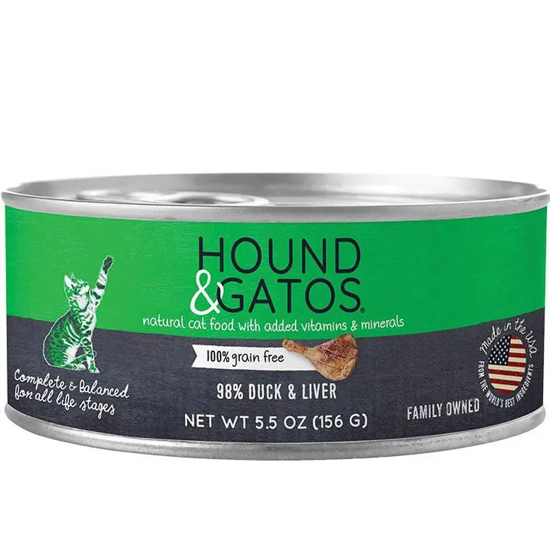 Hound & Gatos Cat Grain Free Duck 5.5oz 24 Pack 