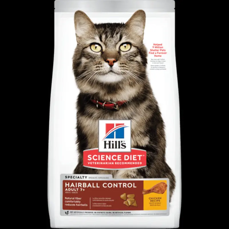 Science Diet Adult 7+ Hairball Control Dry Cat Food 3.5lb