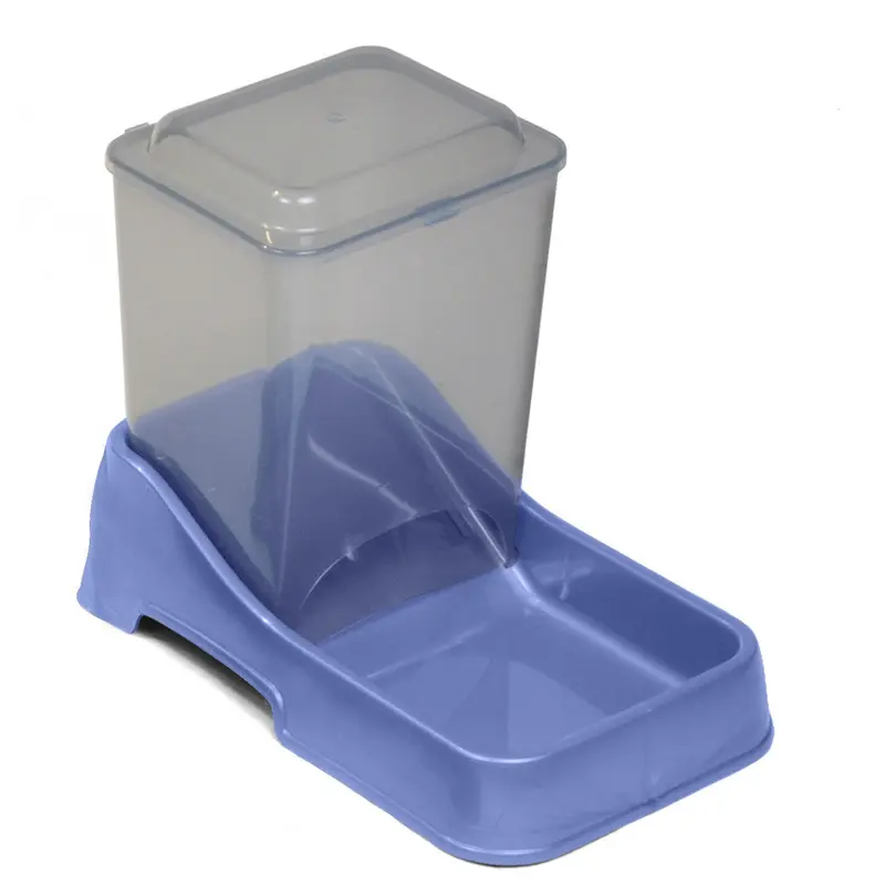 Van Ness Plastics Auto Pet Feeder Blue/Clear MD 6lb