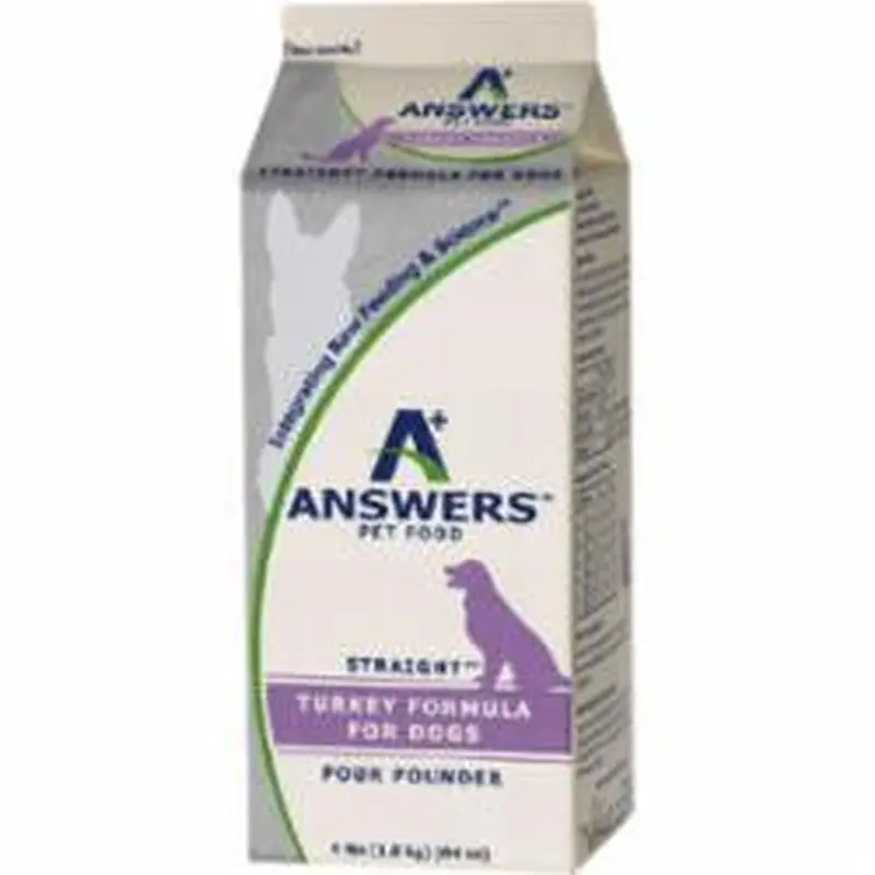 Answers Dog Frozen Straight Turkey 4lb 