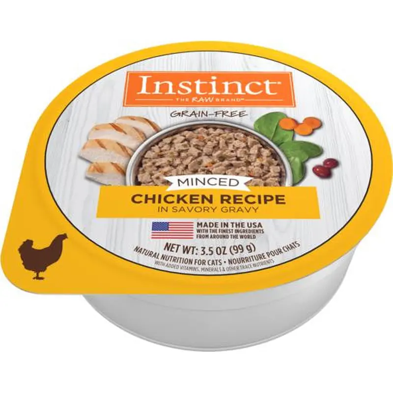 Nature's Variety Instinct Minced Cups Cat Chicken 12/3.5 Oz 