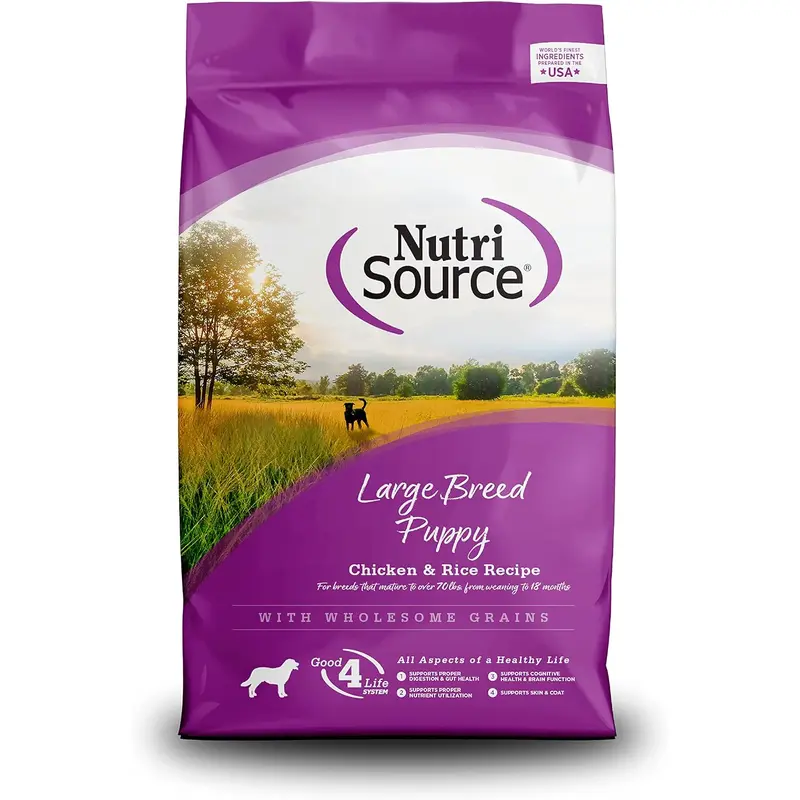 Nutrisource Wholesome Grains Large Breed Puppy Dry Dog Food - Chicken & Rice - 6lb Bag