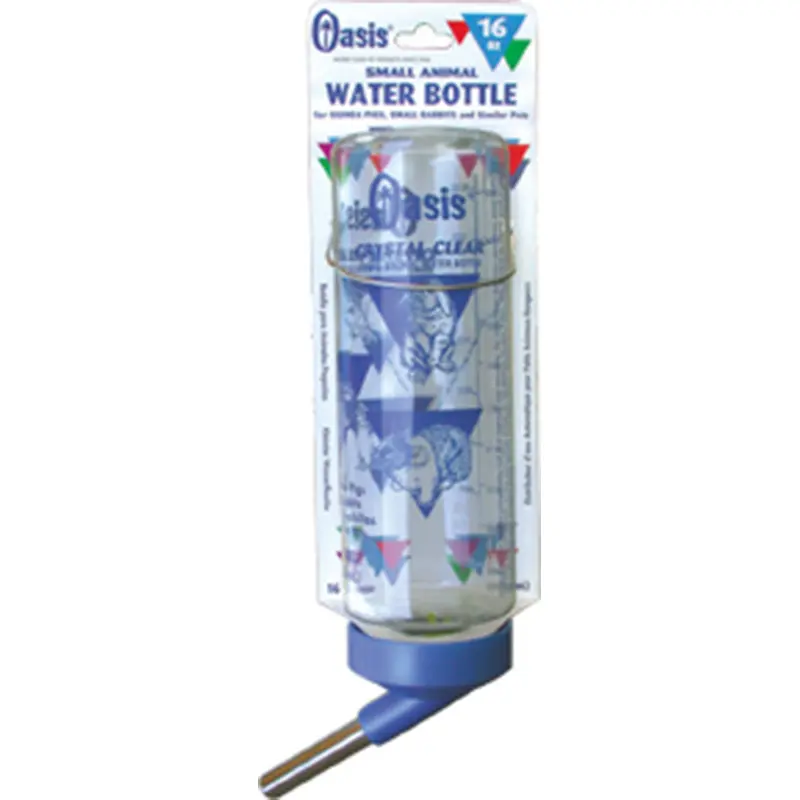 Oasis Crystal Clear Water Bottle for Small Animals Clear 16 Ounces