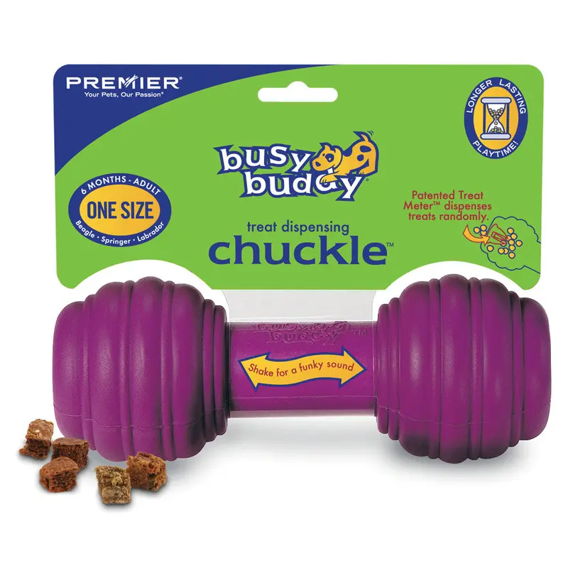 Busy Buddy Chuckle Dog Toy Purple MD/LG