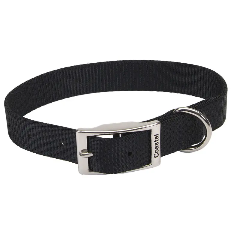 Coastal Pet Products Standard Nylon Large Dog Collar Black 1" X 18"-