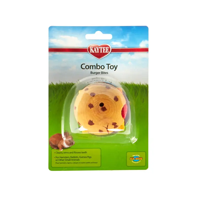 Kaytee Combo Toy, Crispy & Wood Hamburger 6.5 inches