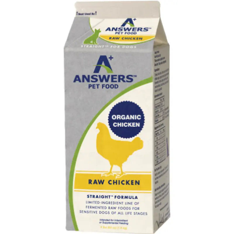 Answers Dog Frozen Straight Chicken 4lb 