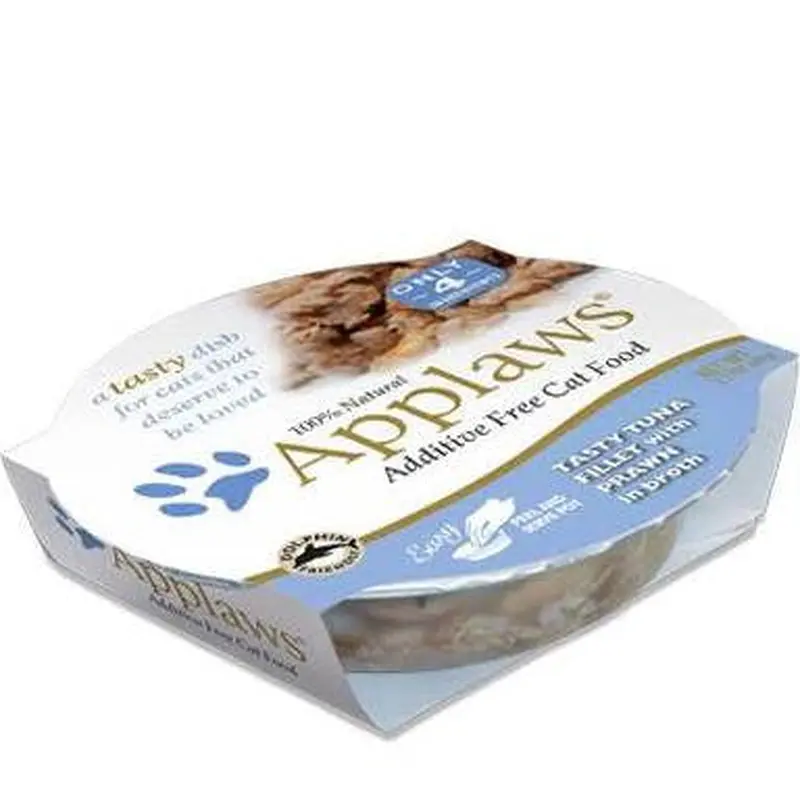 Applaws Cat Tuna & Prawn Peel Top Dish 10 2.12oz