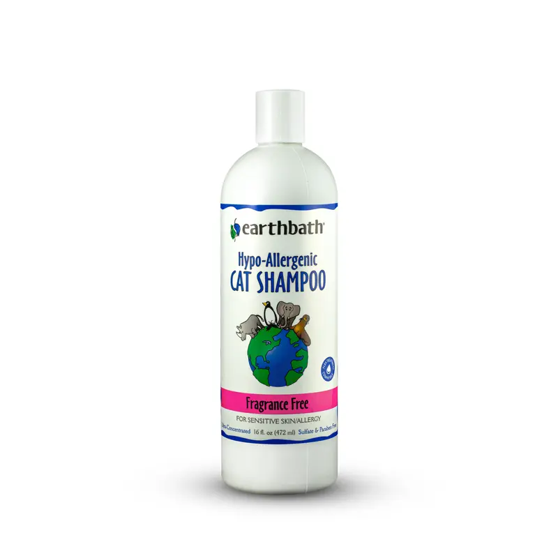 Earthbath Hypoallergenic Cat Shampoo, Fragrance Free 16oz