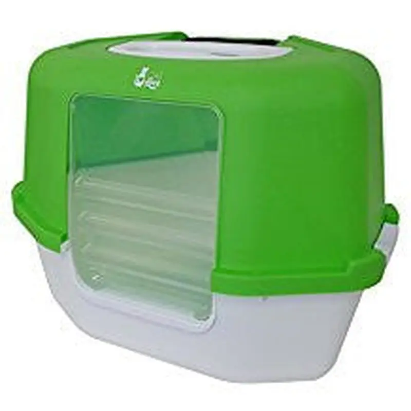 Hagen Cat Love Space Saver Corner Hooded Catpan, Green 36611