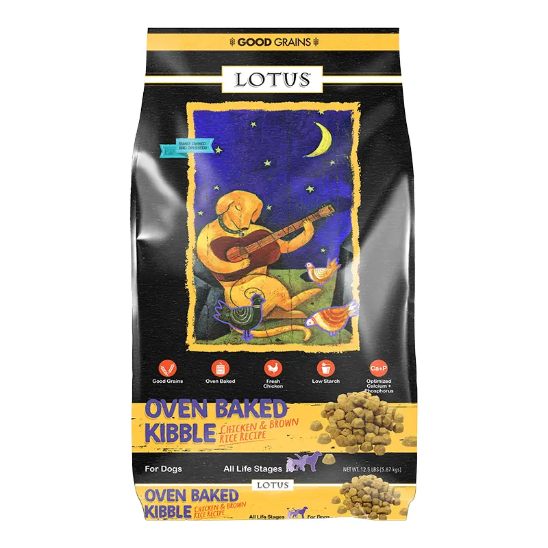 Lotus Oven Baked Chicken & Brown Rice Recipe Dry Dog Food 12.5lb 