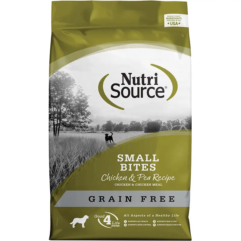 NutriSource Grain Free Small Bites Chicken & Pea Dry Dog Food - 15 lb 