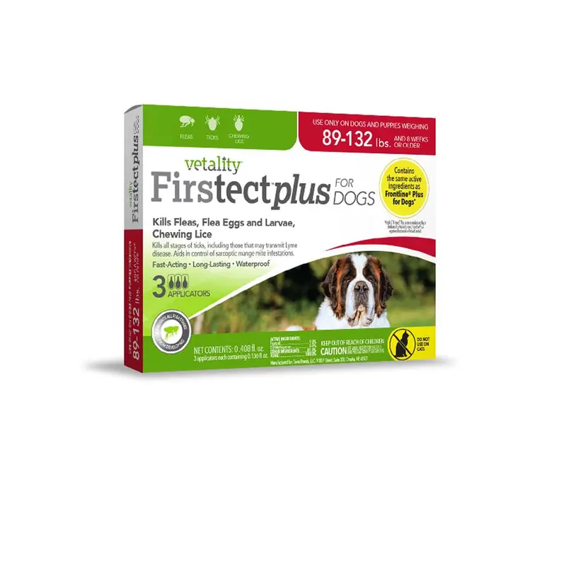 Vetality Firstect Plus Flea & Tick for Dogs 89-132lbs 3 Count