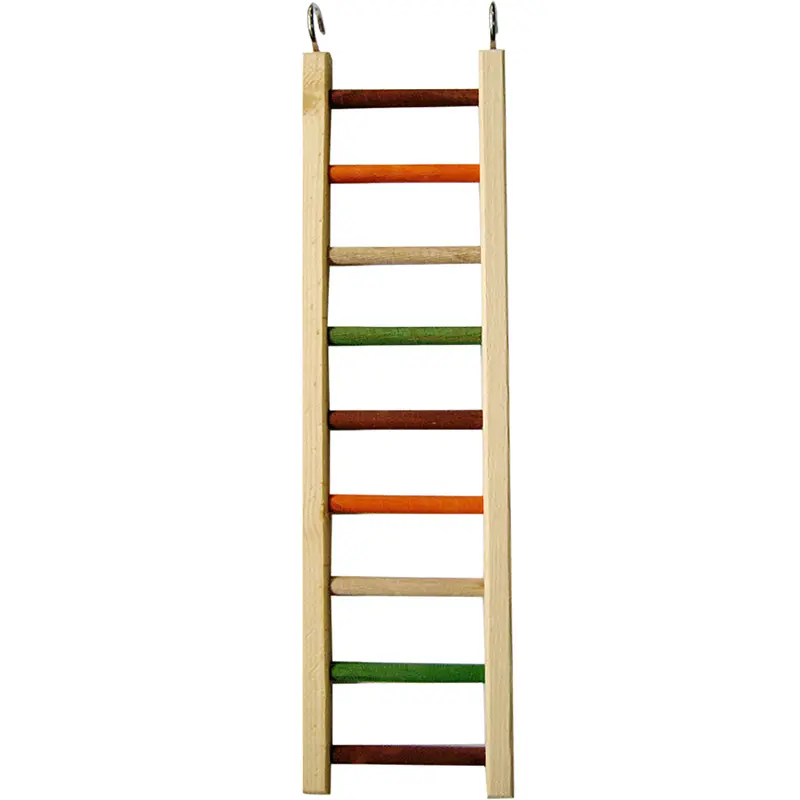 A & E Cages Happy Beaks Wooden Hanging Ladder Bird Toy MD 20in