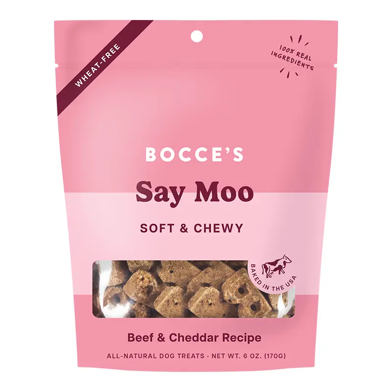 Bocces Dog Soft Chew Say Moooo 6oz