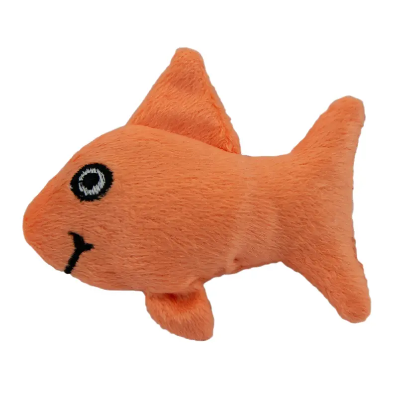 Marshall Ferret Squeak Fish Toy Orange One Size
