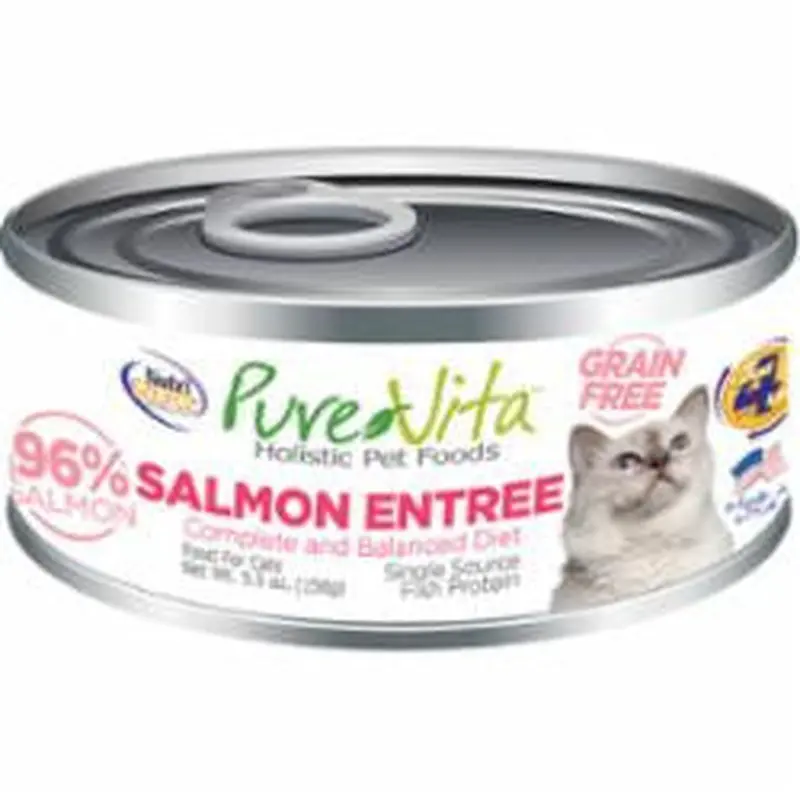 NutriSource Pure Vita 90% Grain Free Salmon Entre Cat 12 / 5 oz 
