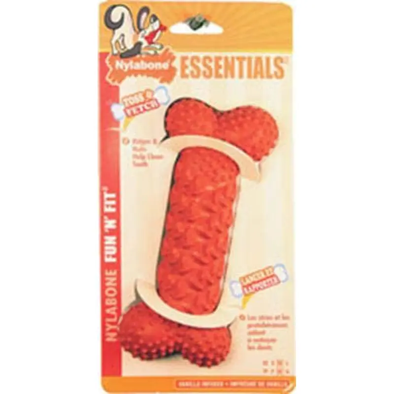 Nylabone Fun N Fit Rubber Braided Bone Medium 