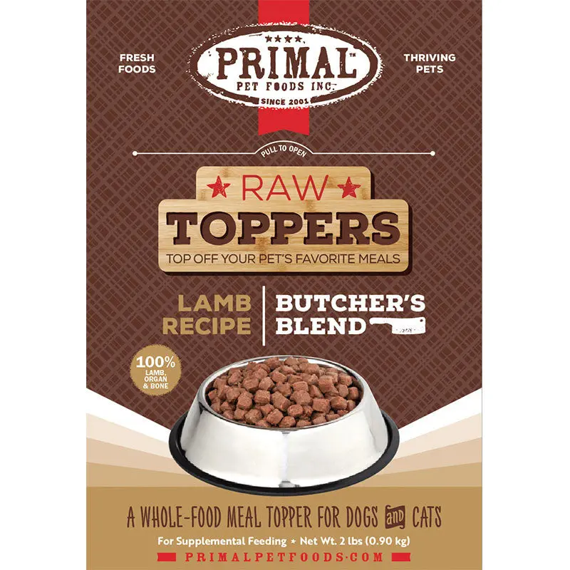 Primal Dog Cat Frozen Butcher's Blend Topper Lamb 2lb SD-5