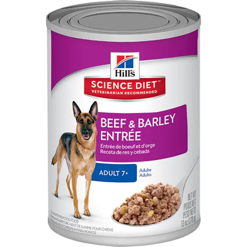 Science Diet Adult 7+ Beef and Barley Entree 13oz
