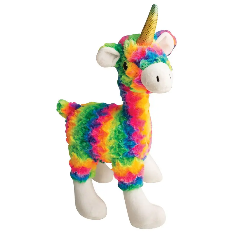 Snugarooz Mamma Llama Rainbow Dog Toy- 15" 