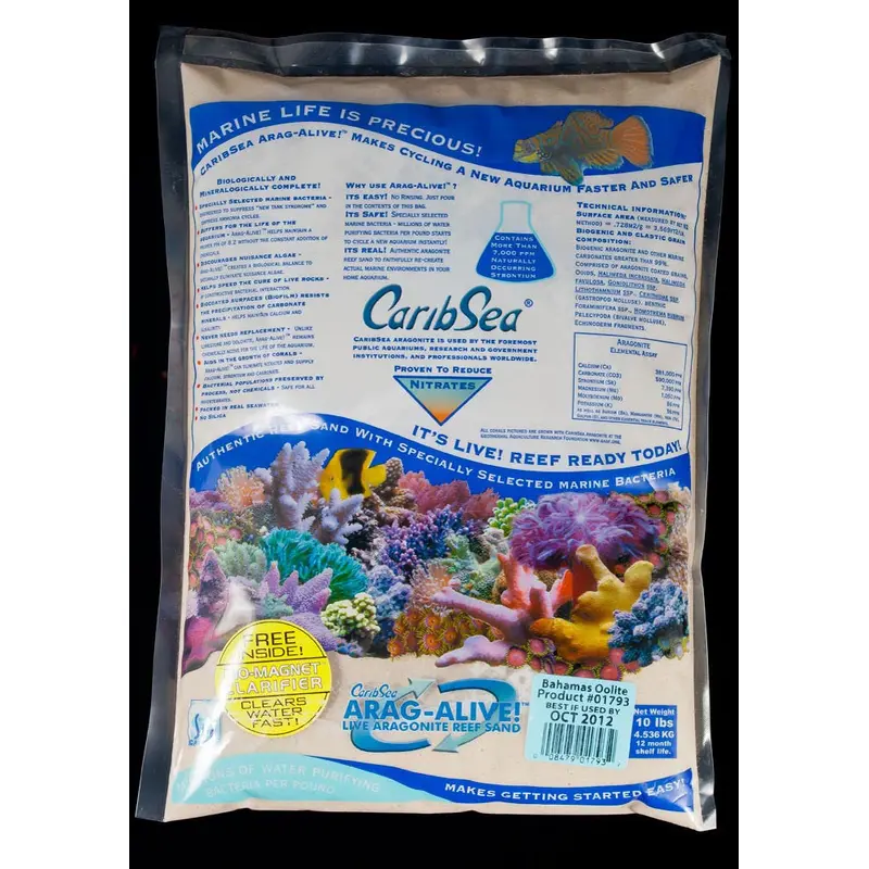 CaribSea Arag-Alive Bahamas Oolite Aquarium Sand 10 lb