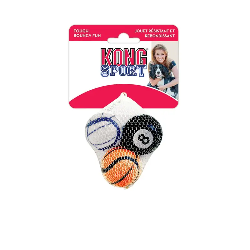 KONG Sport Balls Dog Toy Assorted 3pk SM