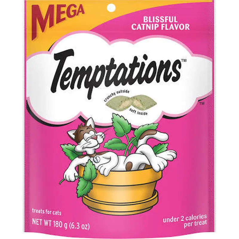 Whiskas Temptations Mega Blissful Catnip Cat Treats 10/5.5Z 