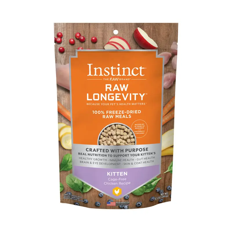 Natures Variety Longev Freeze Dried chicken kitten 9.5 oz