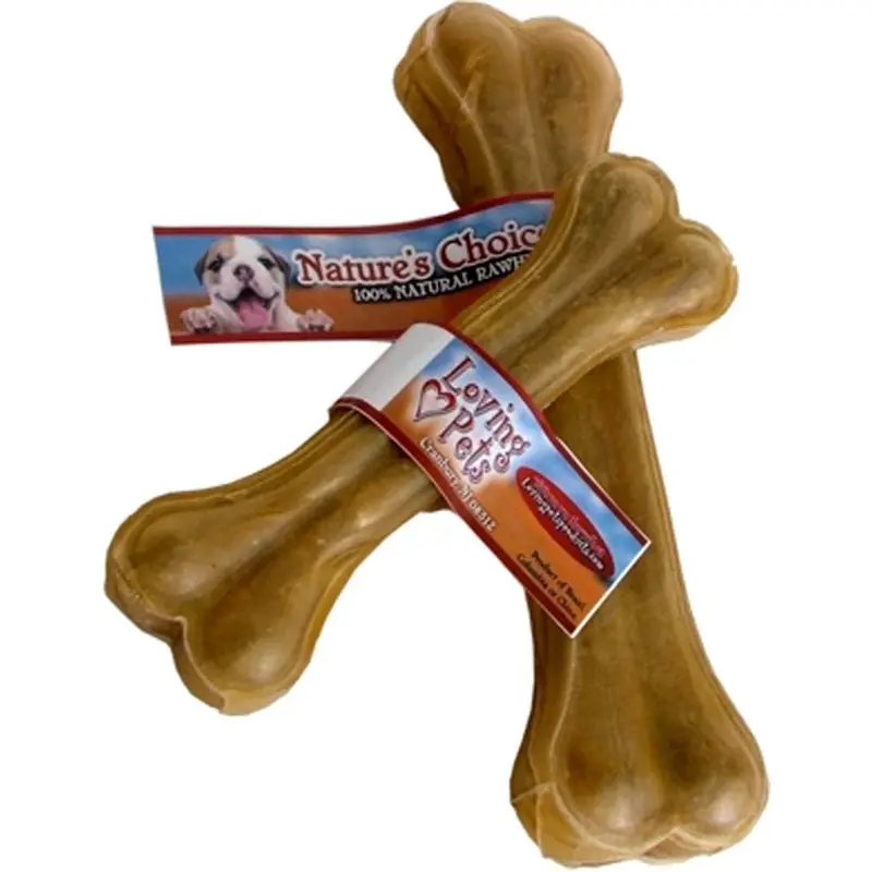 Loving Pets Pressed Rawhide Bone Dog Treat 8in