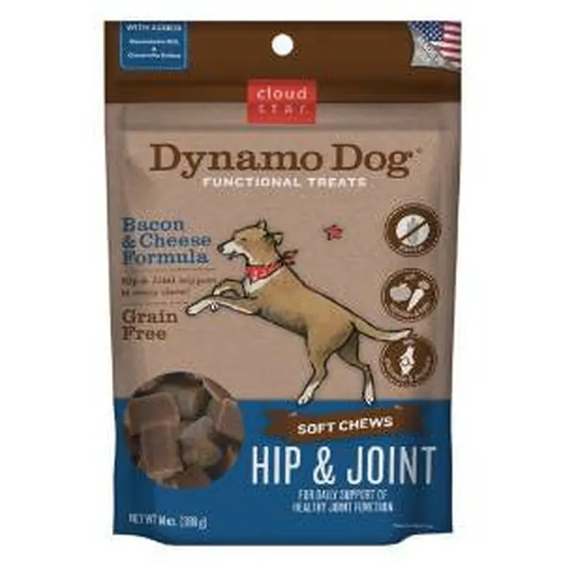 Cloud Star Dynamo Dog Functional Treats: Hip & Joint - Bacon & Cheese 14 oz. 