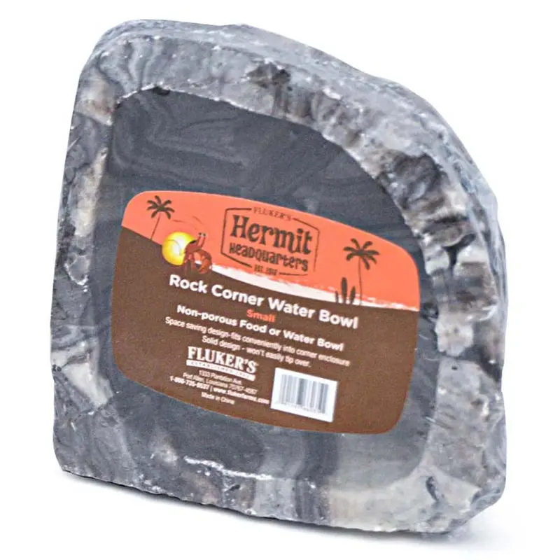 Fluker's Hermit Crab Rock Corner Water Bowl Assorted 4in SM
