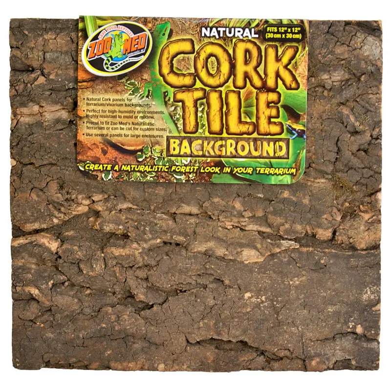 Zoo Med Natural Cork Tile Background Brown 12in X 12in SM