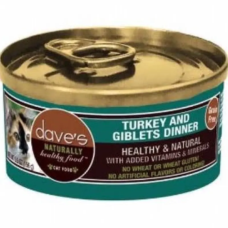 Dave's Pet Food Cat Turkey Giblets 5.5oz 