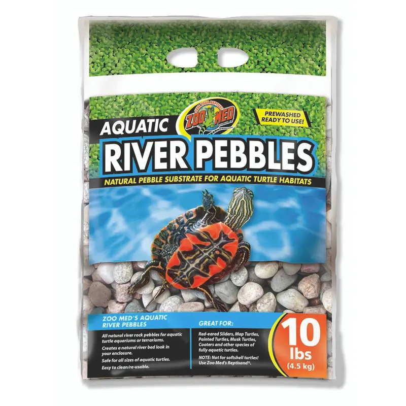 Zoo Med Aquatic River Pebble Substrate Multi-Color 10 lb