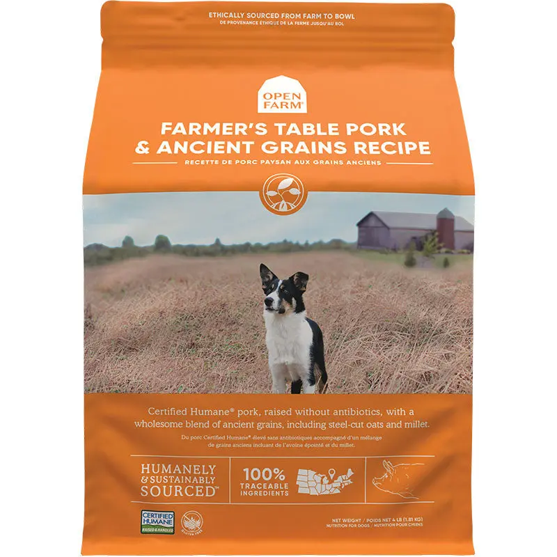 Open Farm Dog Ancient Grain Farmer's Table Pork 22lb