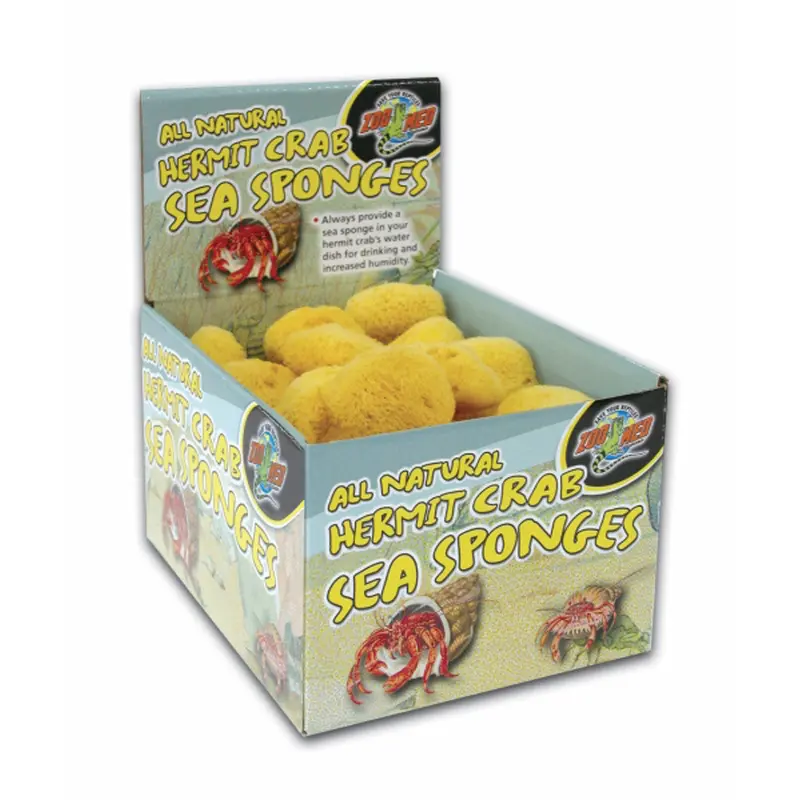Zoo Med All Natural Hermit Crab Sea Sponge Yellow 36 Count