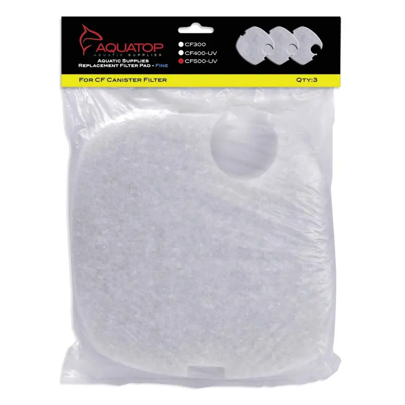 Aquatop Replacement Filter Sponge for CF Series Filters For CF-500UV White 3 Pack