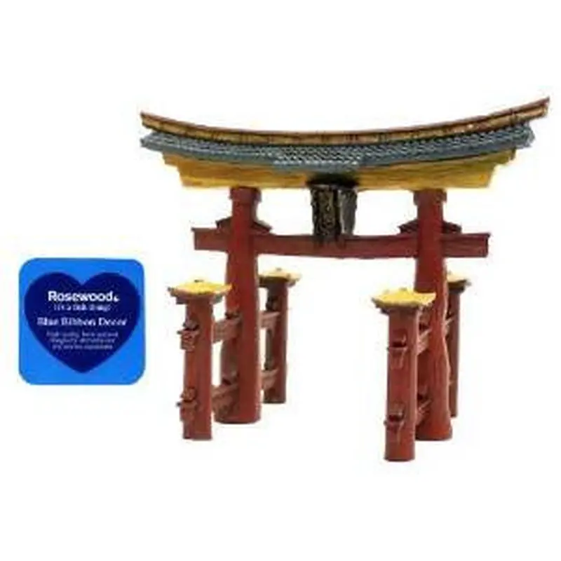 Blue Ribbon Resin Ornament - Asian Creations Japanese Torii Gate 