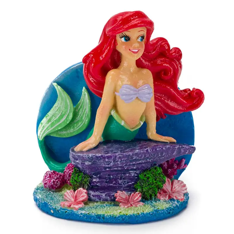 Disney Ariel Stretching on Rock Aquarium Ornament Multi-Color 3.25in MD