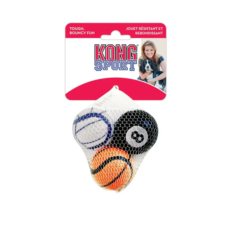 KONG Sport Balls Dog Toy Assorted 3pk MD